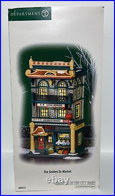 The Golden Ox Market 2008 Dept 56 Christmas in the City Retired 2011 With Light