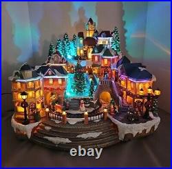 Village de Noel Animated Christmas Village with Music 8 Songs LED Lights withBox