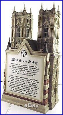 WESTMINISTER ABBEY + Box/Light Dickens Village CIC Department 56